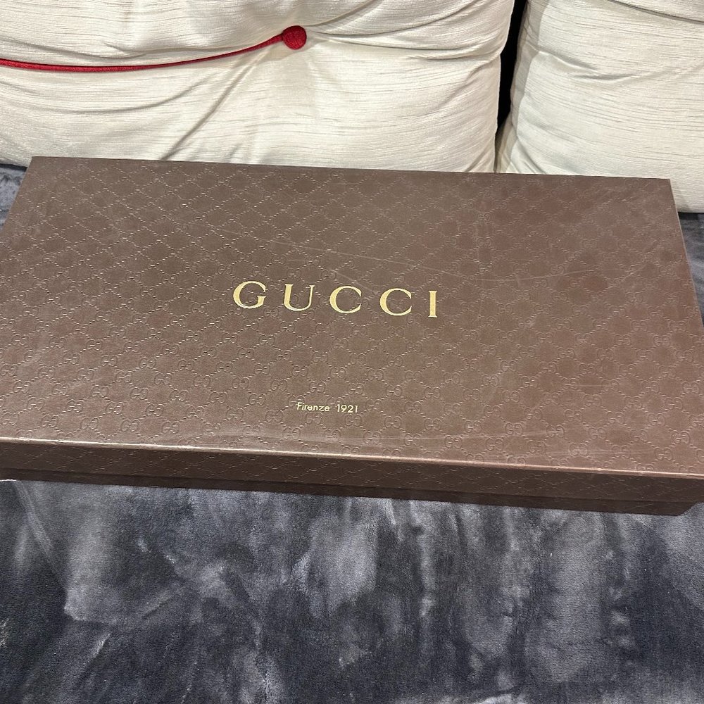🌟 GUCCI WOMEN'S  BROWN SUEDE / SOFT NAPPA LEATHER BOOTS - Picture 7 of 7